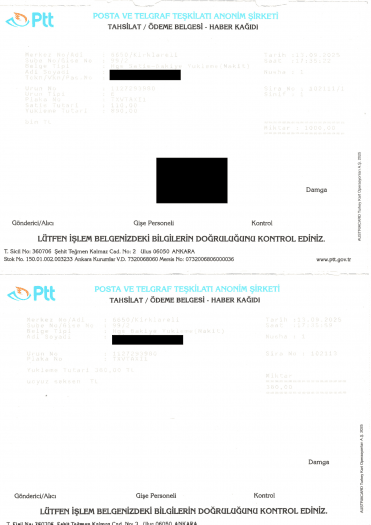 Nákup RFID nálepky systému HGS na pracovišti PttBank. Hraniční přechod Malko Tarnovo (BG) - Dereköy (TR). (13. 09. 2025)