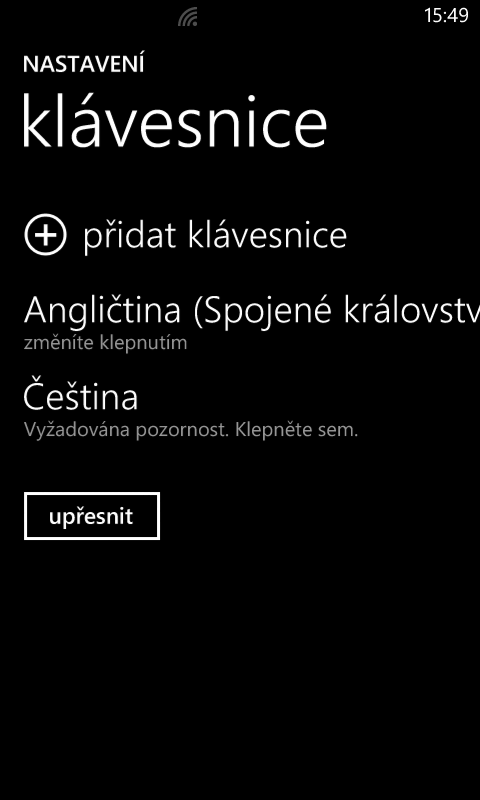 Nokia Lumia 620 nastavení