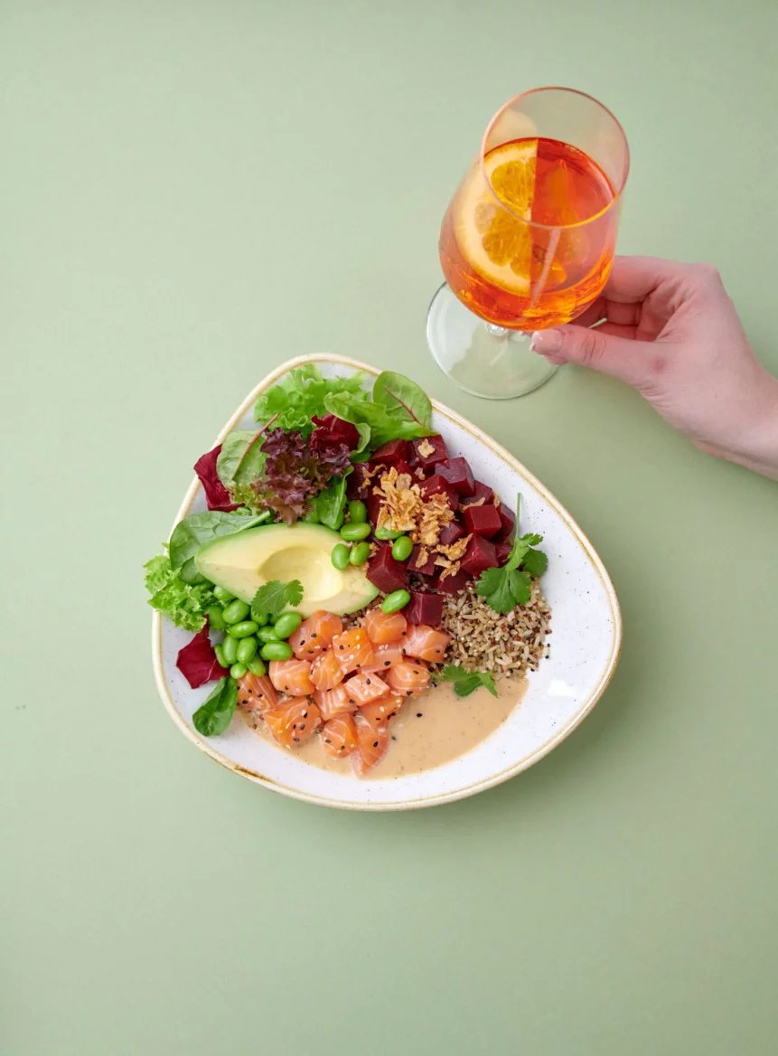 Salmon avocado bowl dean&david