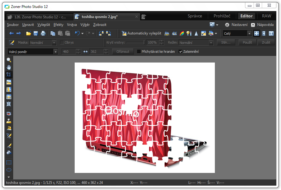 <p>Efekt puzzle nabízí poměrně dost možností, jak jej přizpůsobit</p>