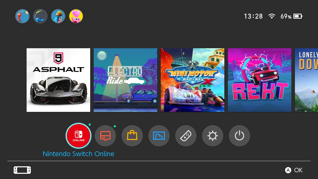 Nintendo Switch prostředí