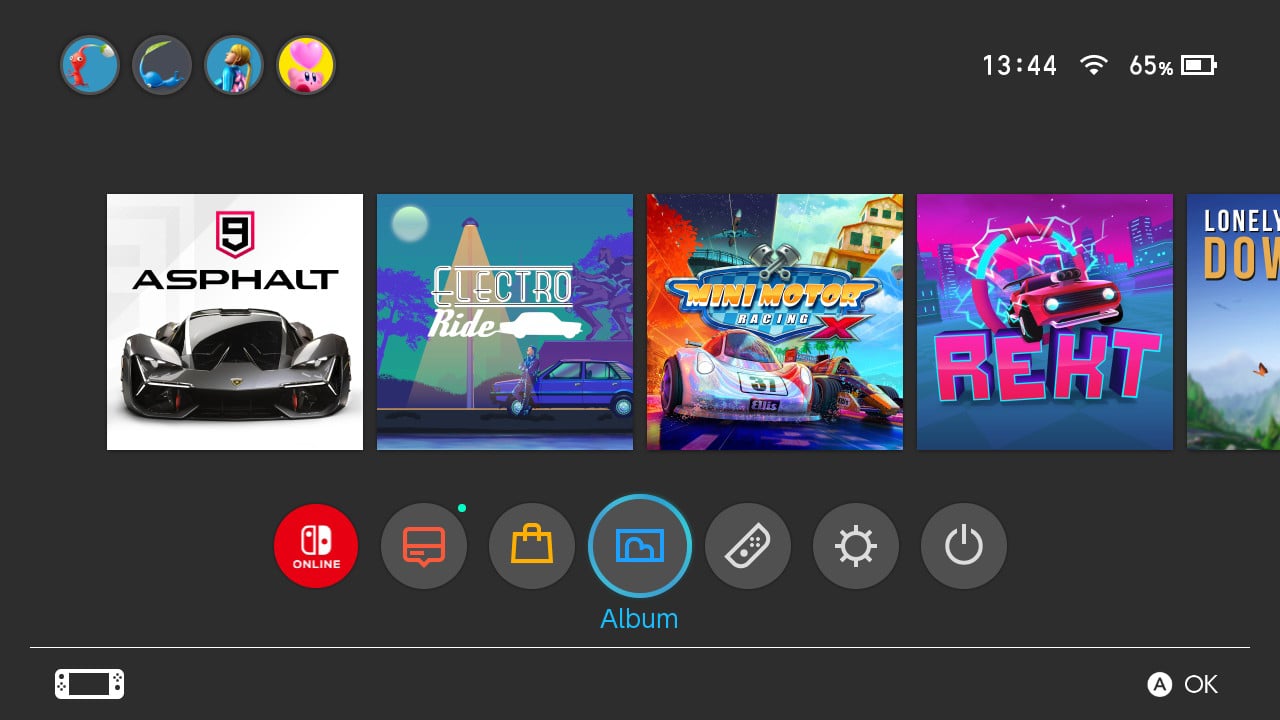 Nintendo Switch prostředí