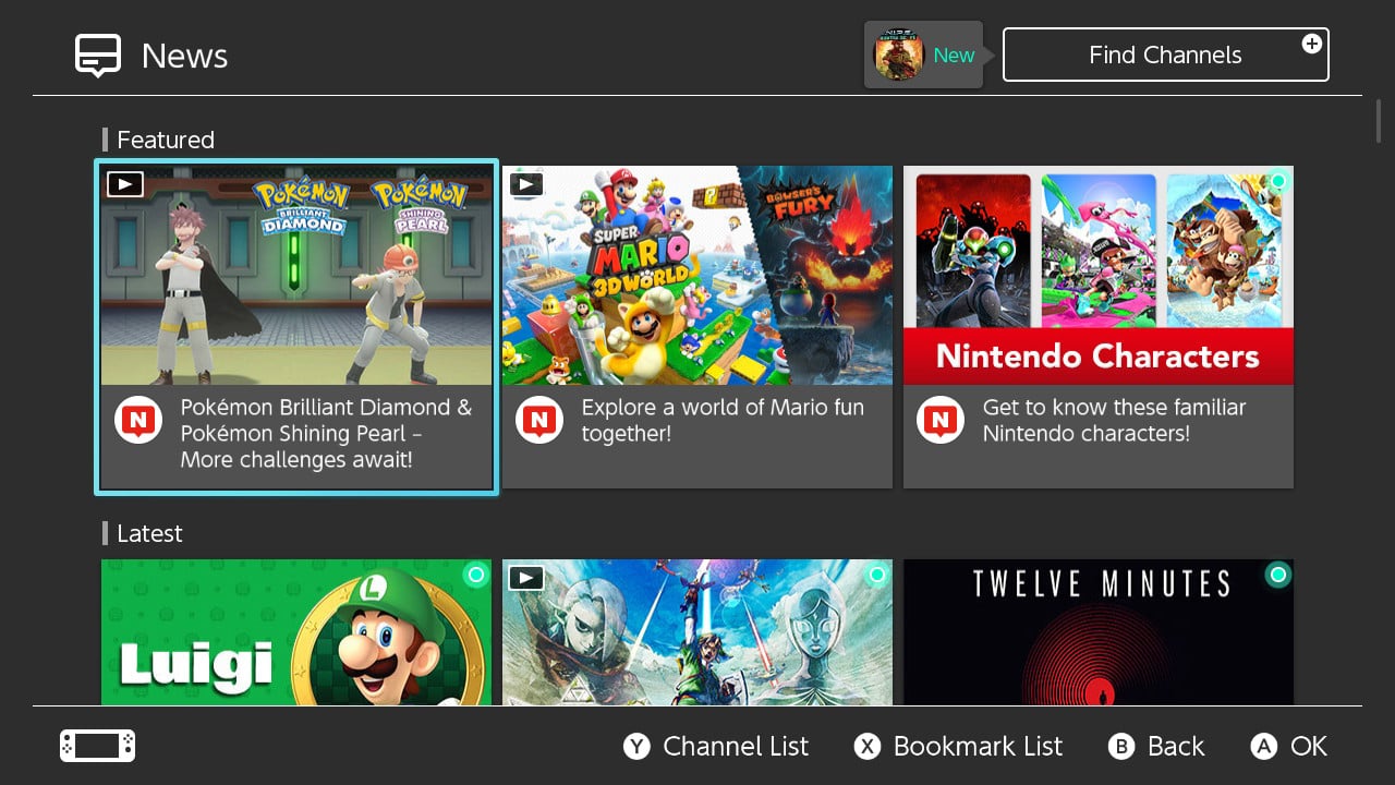 Nintendo Switch prostředí