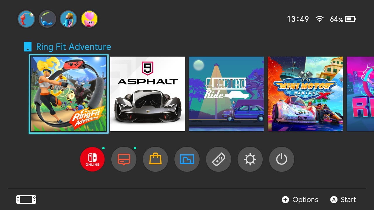 Nintendo Switch prostředí