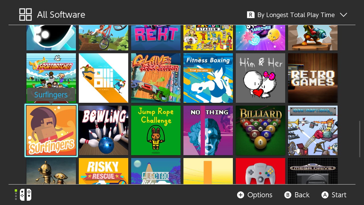 Nintendo Switch prostředí