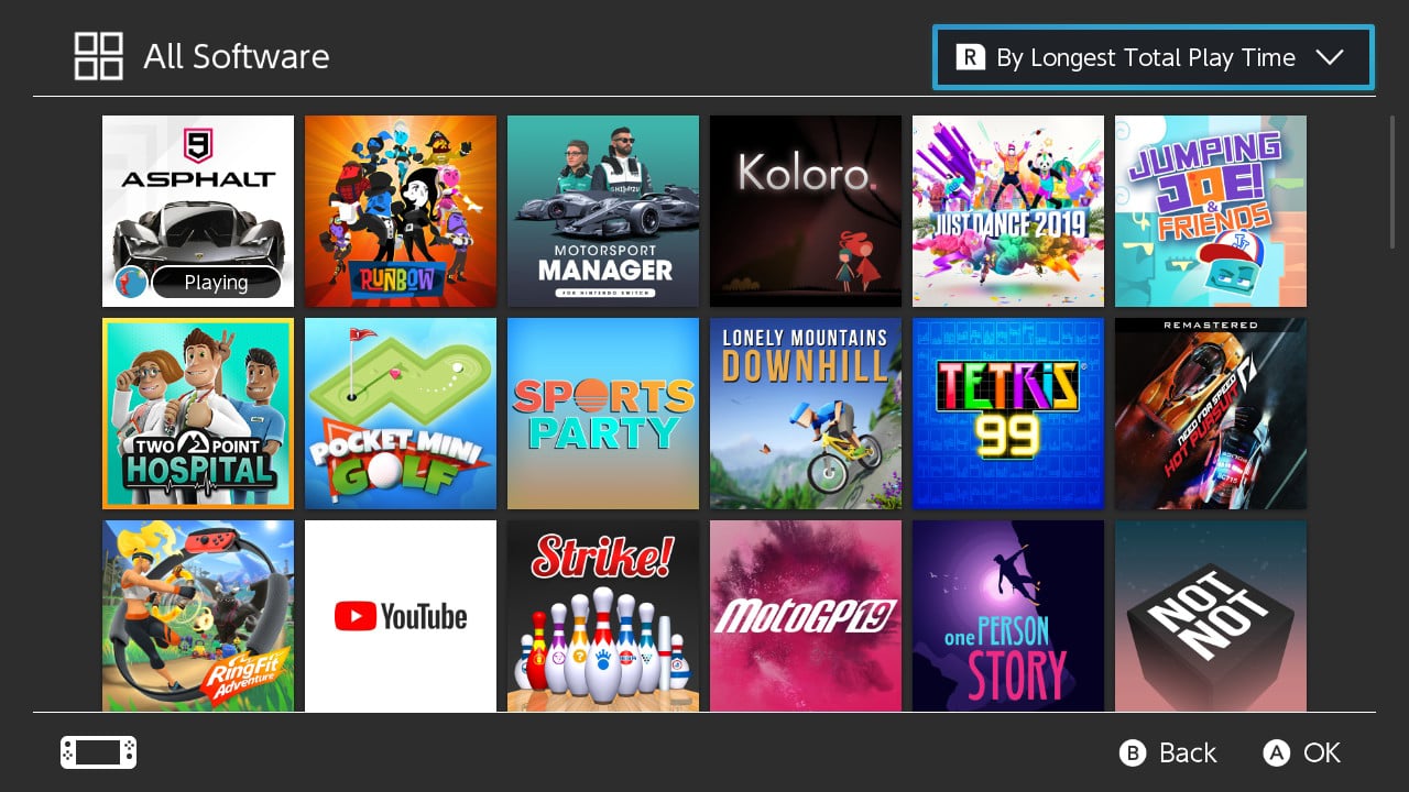 Nintendo Switch prostředí