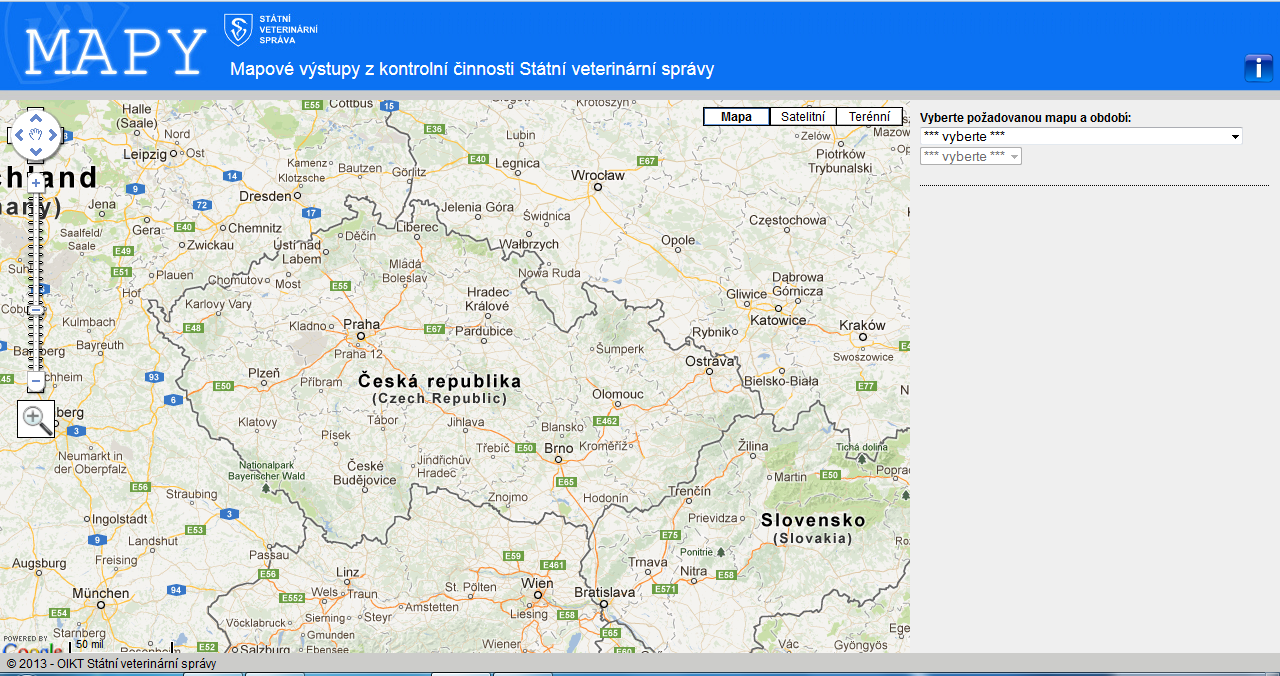 Nový web veterinářů o kontrolách potravin: Mapy SVS