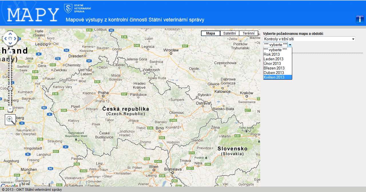 Nový web veterinářů o kontrolách potravin: Mapy SVS