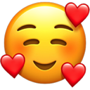 emoji úsměv se srdíčky
