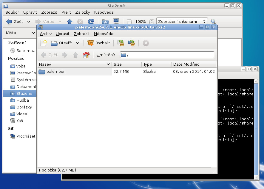 Salix: prohlížeč a jeho doplňky