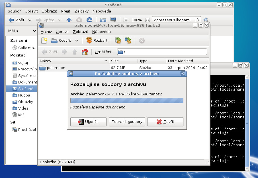 Salix: prohlížeč a jeho doplňky