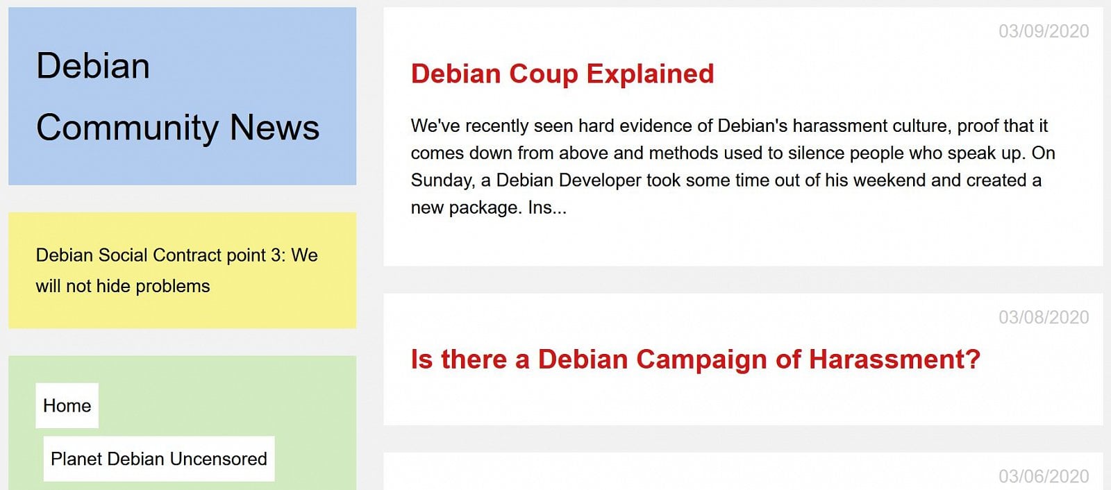 debian.community archív ze září 2020