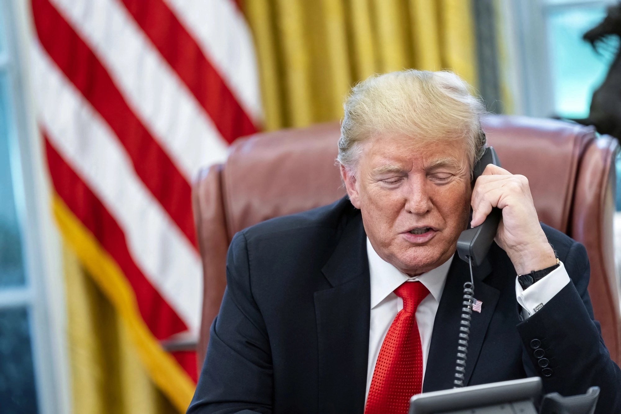 Prezident Spojených států amerických Donald Trump v Bílém domě