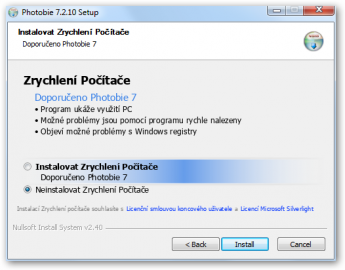 Čtvrtý krok průvodce instalací.