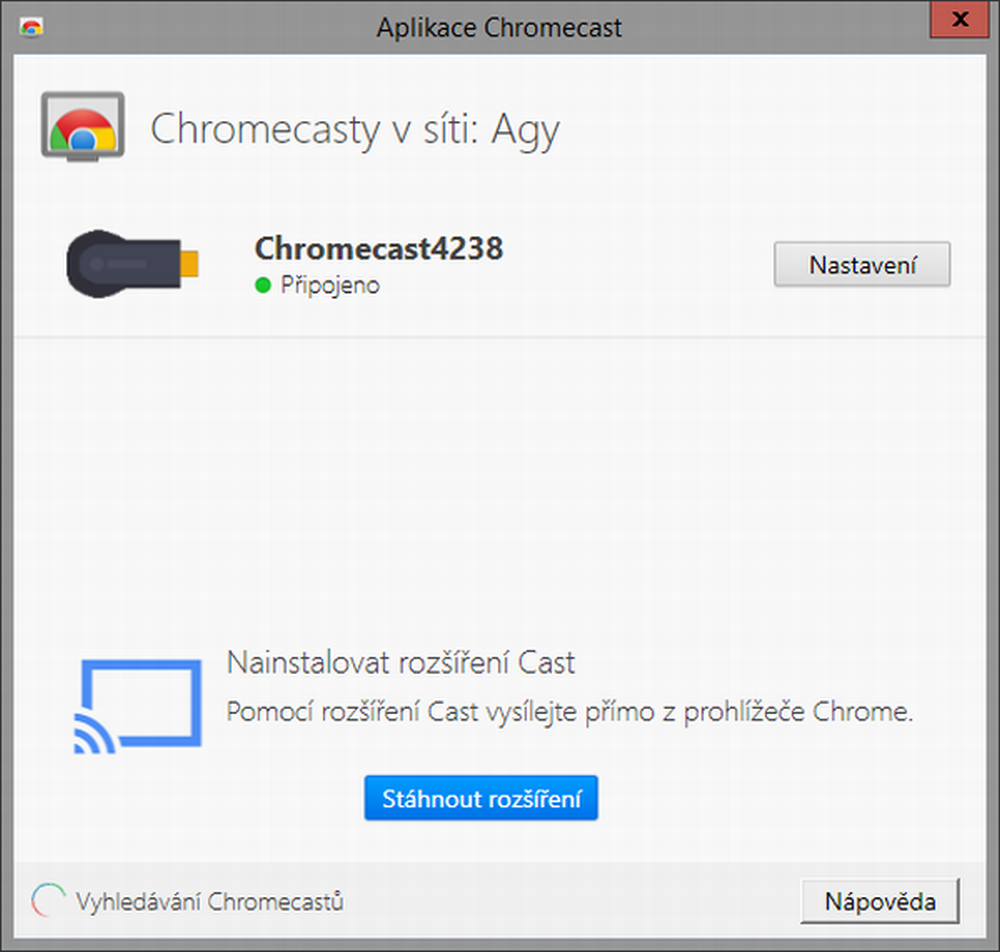 Google Chromcast- instalace PC a Voyo