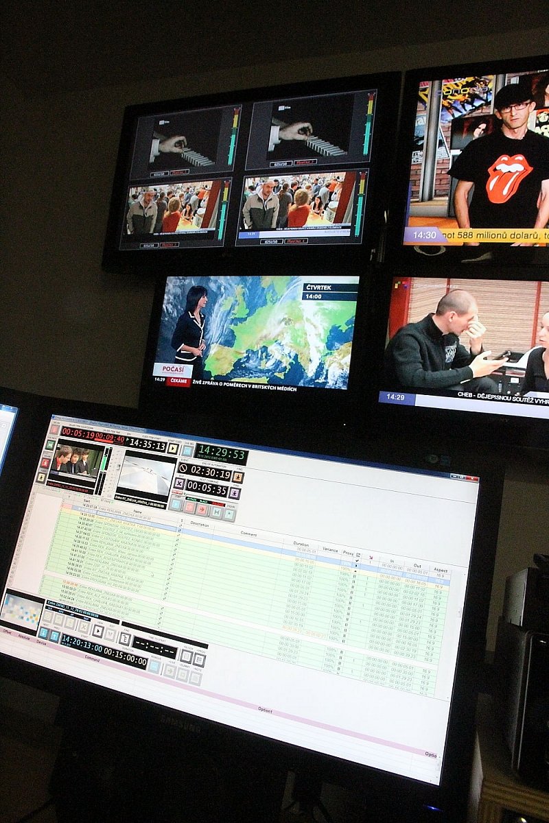 Odbavovací pracoviště Regionálnítelevize CZ v Praze