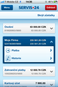 Servis 24 Mobilní banka