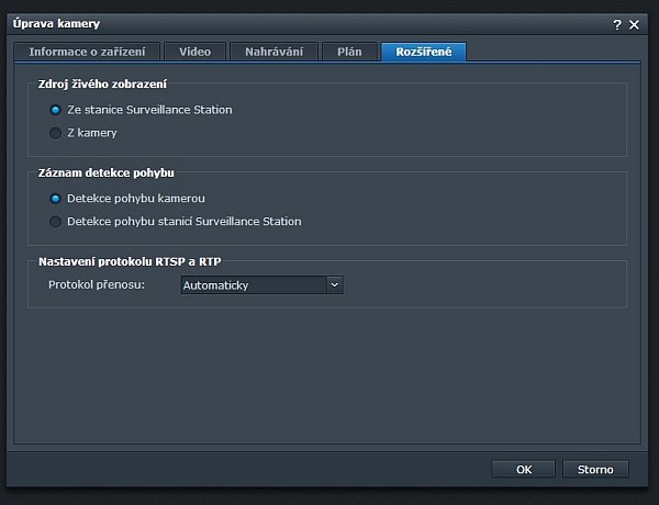 Synology Surveillance Station – instalace a přidání kamery