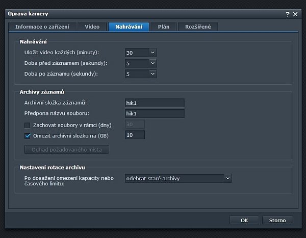Synology Surveillance Station – instalace a přidání kamery