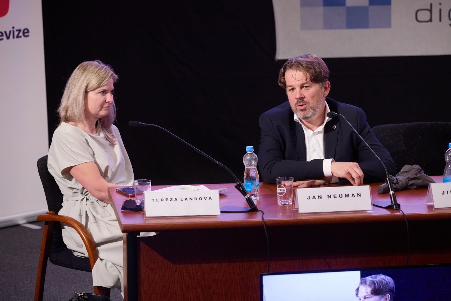 Tereza Landová (Ochranná asociace zvukařů) a Jan Neuman (Media Bohemia)