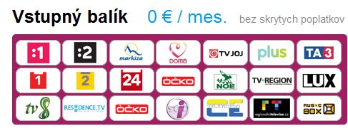 Balík slovenských a českých programů, které nabídne služba SmartTVbox bezplatně.