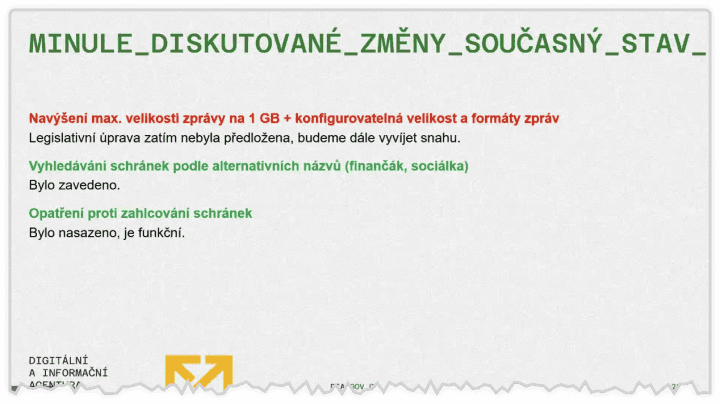 Autor: agentura DIA veřejná konzultace k datovým schránkám