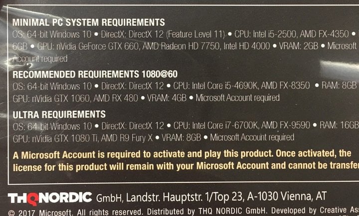 Požadavky hry Halo Wars 2 uvádějí pro nastavení Ultra grafiku GeForce GTX 1080 Ti. Náhodná chyba? (Zdroj: DSOGaming)