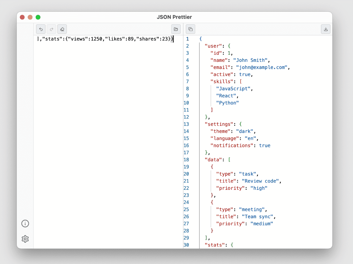 JSON Prettier