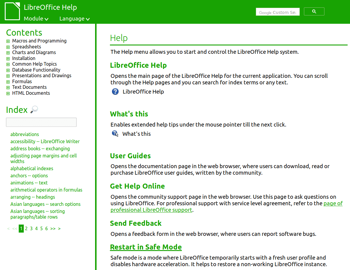 Nápověda na desktopu