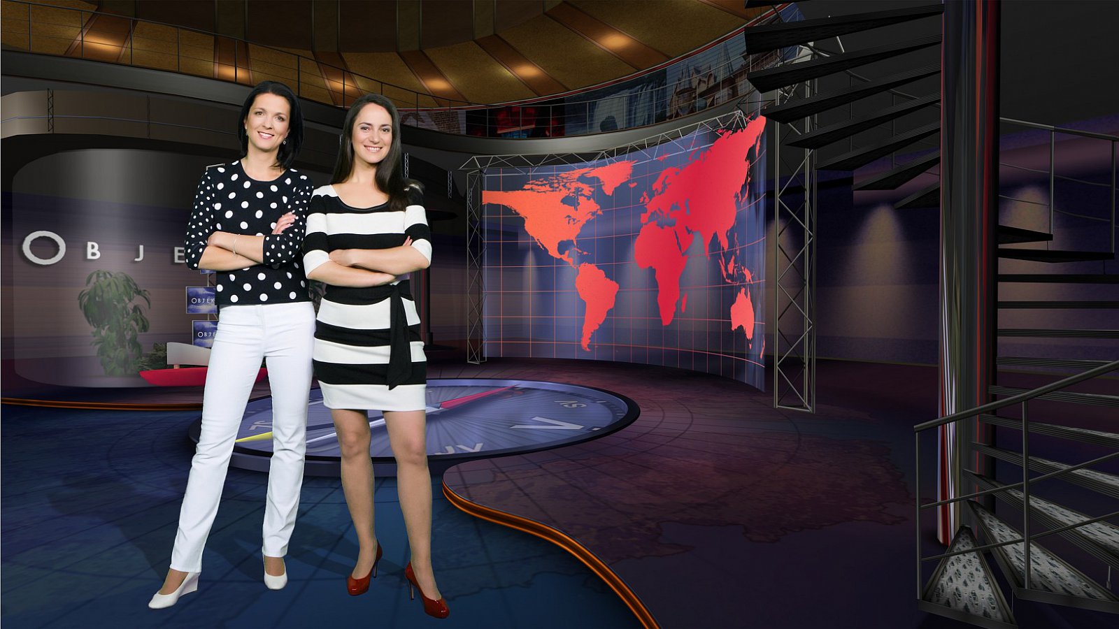 Nové a původní studio pořadu Objektiv