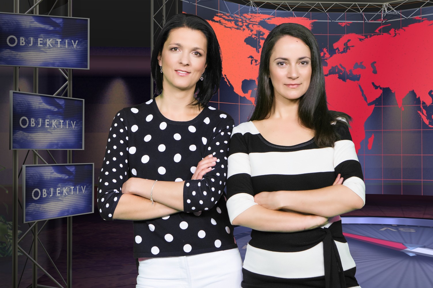 Nové a původní studio pořadu Objektiv