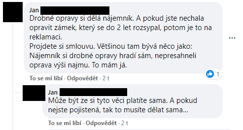 Zkušenosti podnikatelů s nájmy a opravami na sociálních sítích