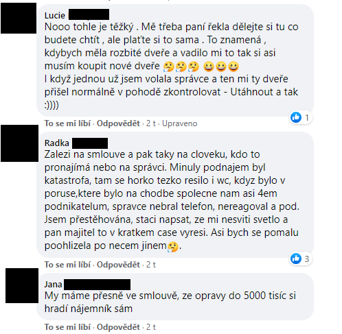 Zkušenosti podnikatelů s nájmy a opravami na sociálních sítích