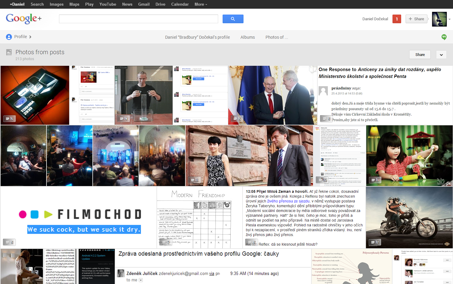 Google+ nový vzhled 2013/05