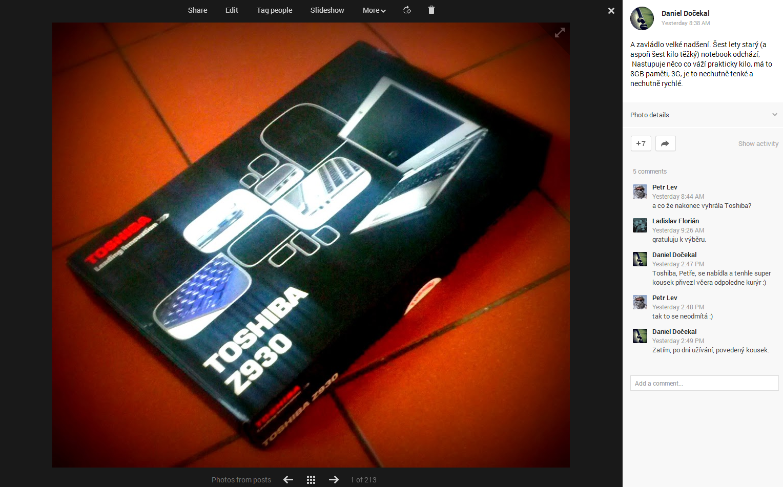 Google+ nový vzhled 2013/05