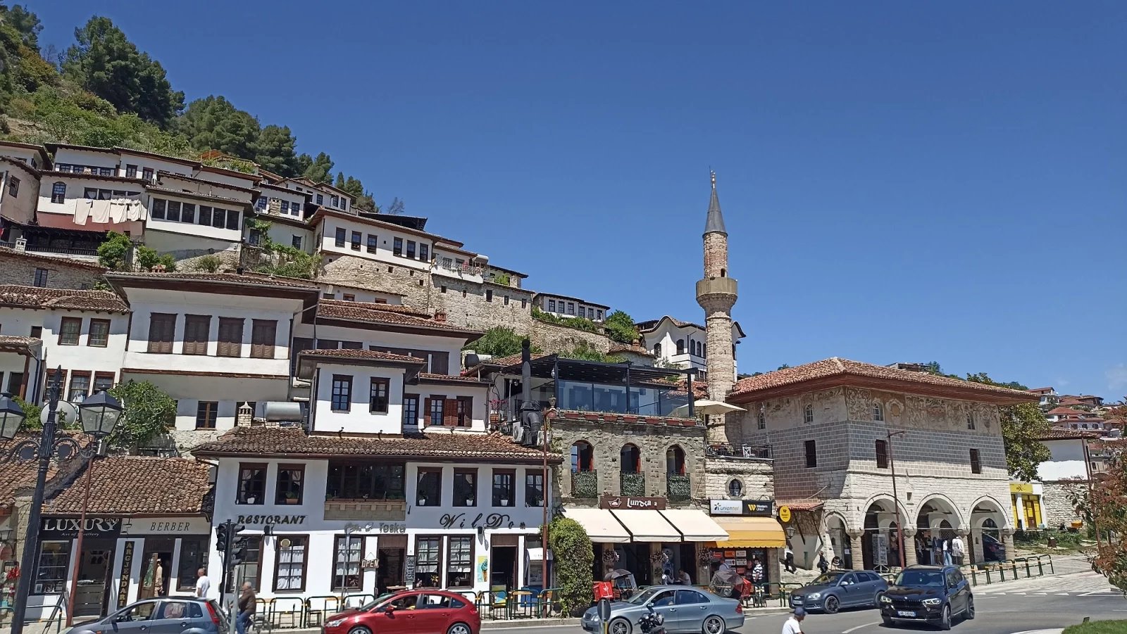 Čtvrť Mangalem ve městě Berat