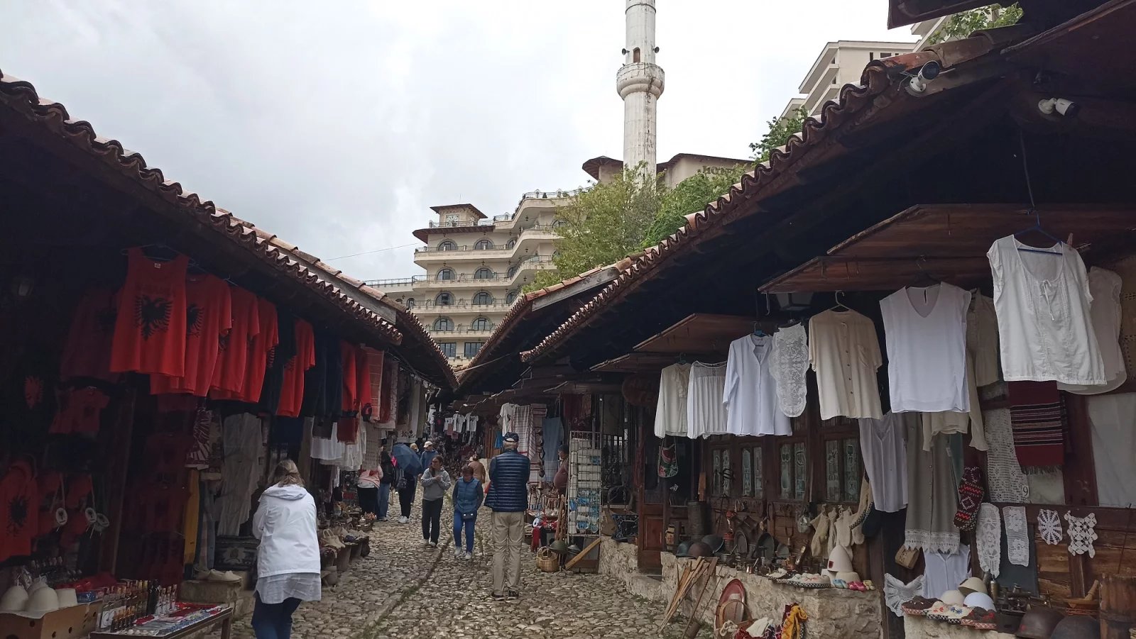 Starý bazar ve městě Kruja