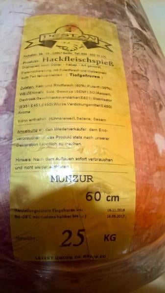 Rychlé občerstvení Kebab Side, Třinec–Lyžbice: Hackfleischspieß, Destan, hluboce zmrazený masný polotovar typu kebab původem z Německa obsahoval přídatné látky E 621 (glutaman sodný), E 450 (difosforečnany), E 451 (trifosforečnany), E 331 (citronany sodné) a E 460 (prášková celulosa), které nejsou povoleny pro použití u masných polotovarů. Tyto přídatné látky byly rovněž uvedeny na etiketě ve složení.