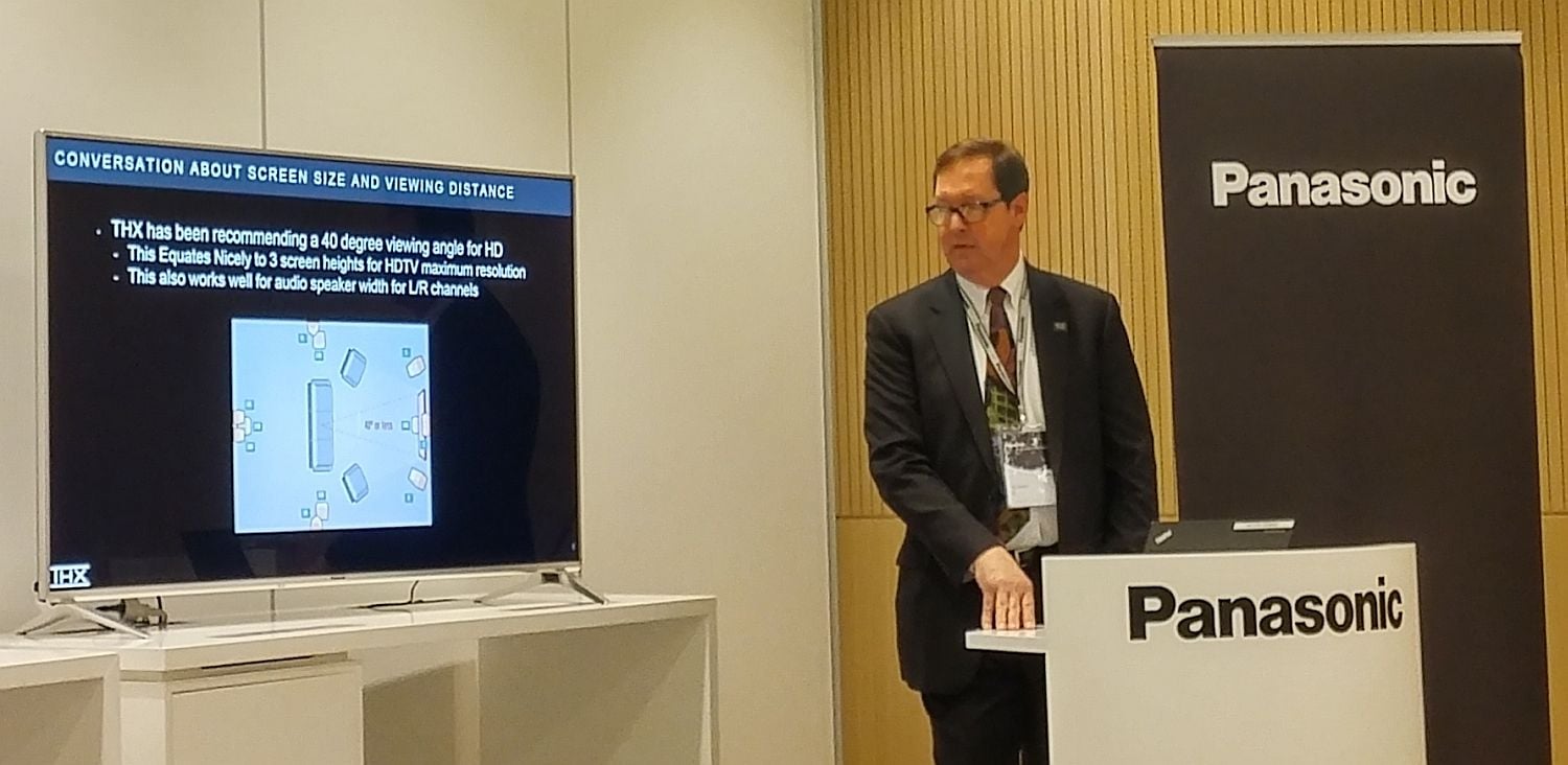 Společnost THX obecně vzato doporučuje sledování HD televizoru v úhlovém rozmezí 40stupňů.