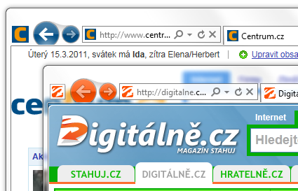 <p>Po spuštění z hlavního panelu se mění barva ovládacích prvků</p>
