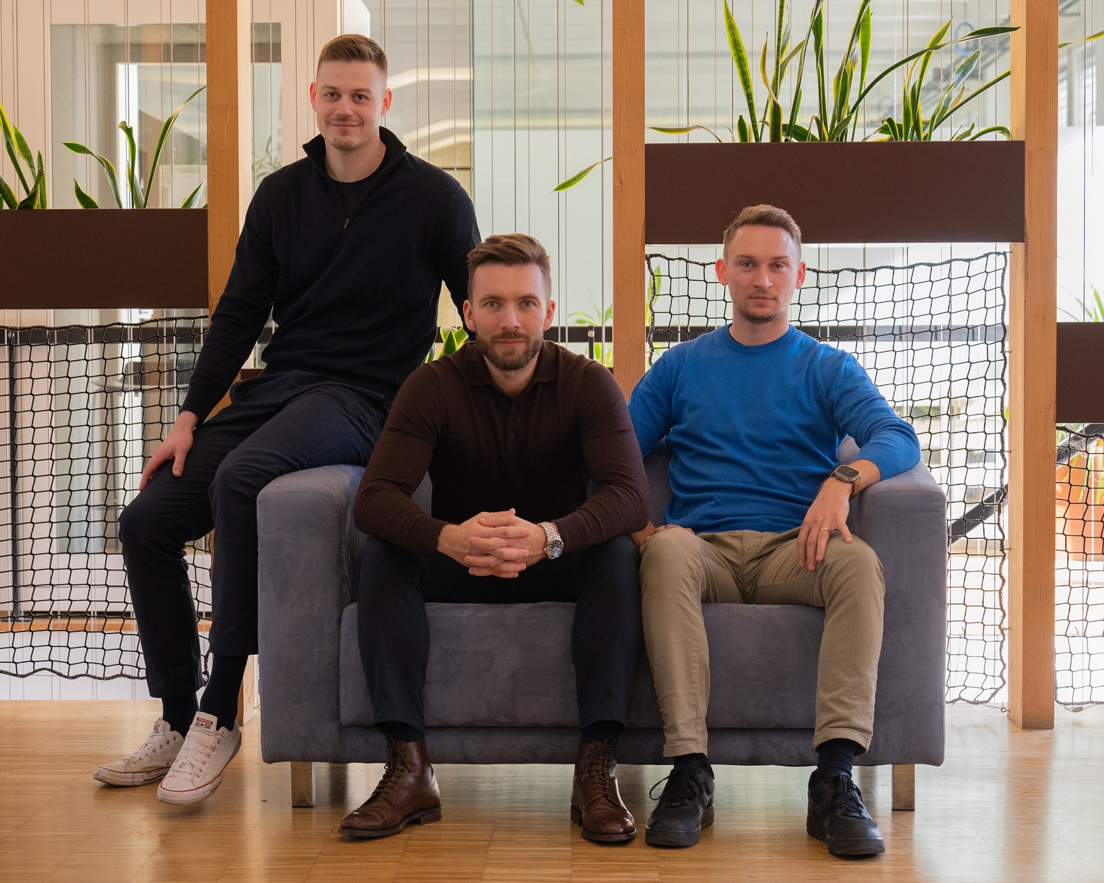 Zakladatelé startupu Viola, zleva: Jan Hlaváč, Eduard Suchánek, Lukáš Uher.