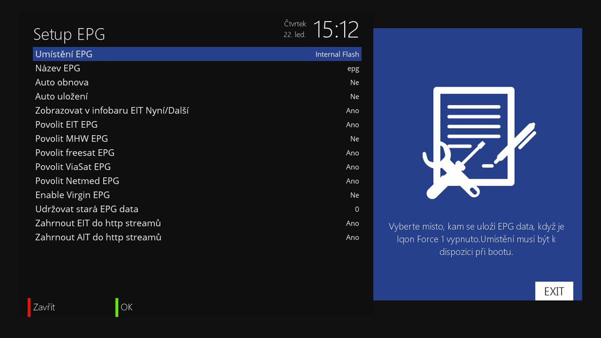 Fotogalerie přijímače Iqon force1