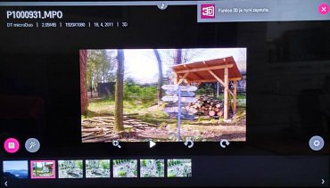 Některé televizory zvládají přehrát i 3D fotografie. Bohužel to není tak, že by všechny televizory s podporou 3D uměly i 3D snímky ve formátu MPO (LG 65UF950). A přitom právě 3D fotografie má ten největší smysl.