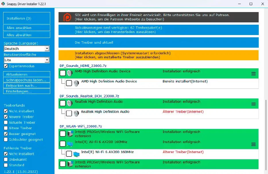 Program Snappy Driver Installer dokáže rozpoznat zastaralé ovladače hardwaru ve vašem počítači a pokud si to budete přát, dokáže je automaticky aktualizovat na nejnovější verzi.