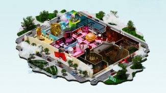 Budoucí Netflix House v Dallasu, pracovní vizualizace