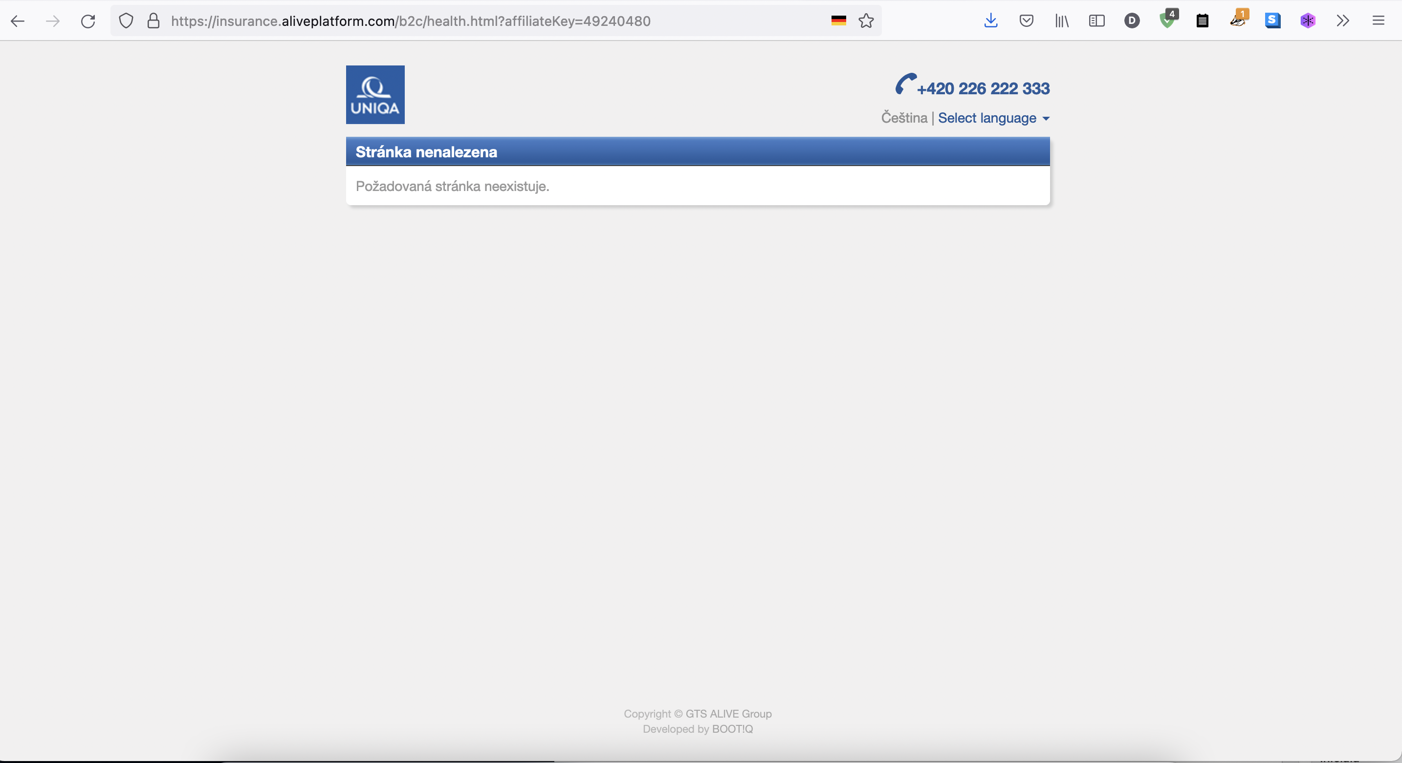 UNIQA pojišťovna. Online pojištění ciziců (16. 9. 2021)