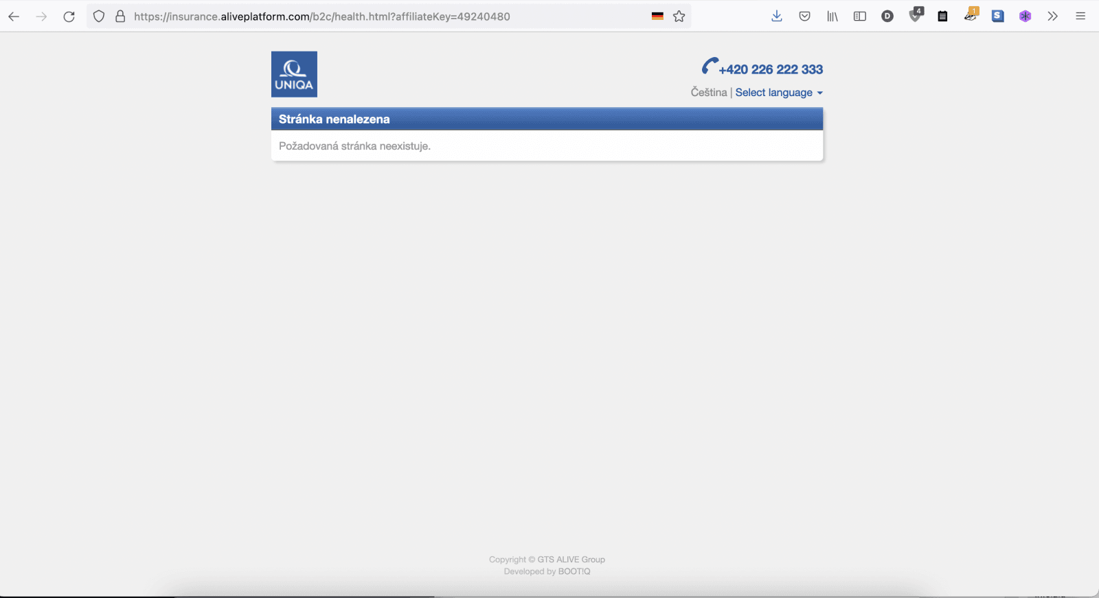 UNIQA pojišťovna. Online pojištění ciziců (16. 9. 2021)