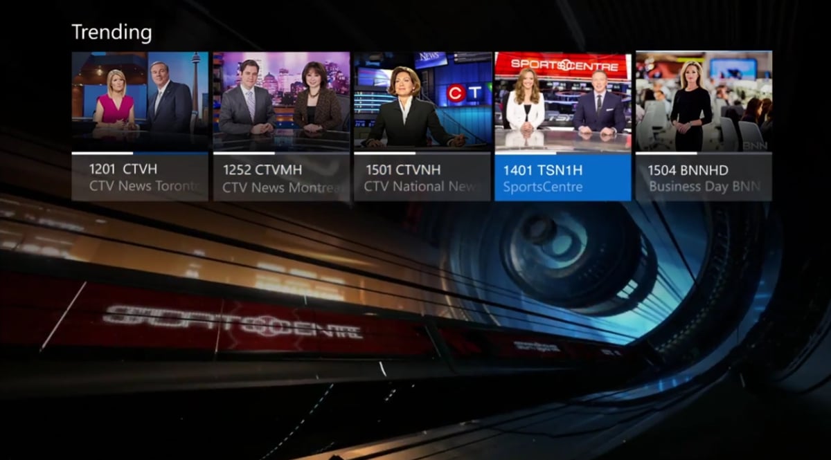 Položky Trending, Restart a přehrávání služby Bell Fibe