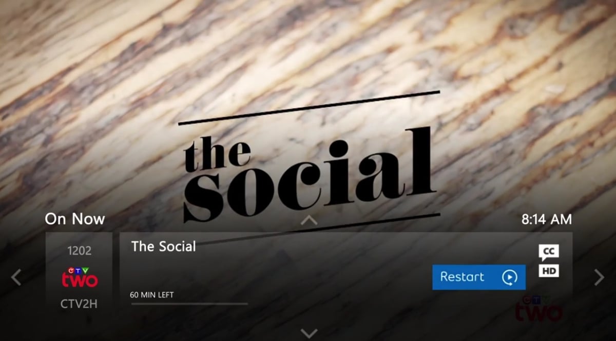 Položky Trending, Restart a přehrávání služby Bell Fibe