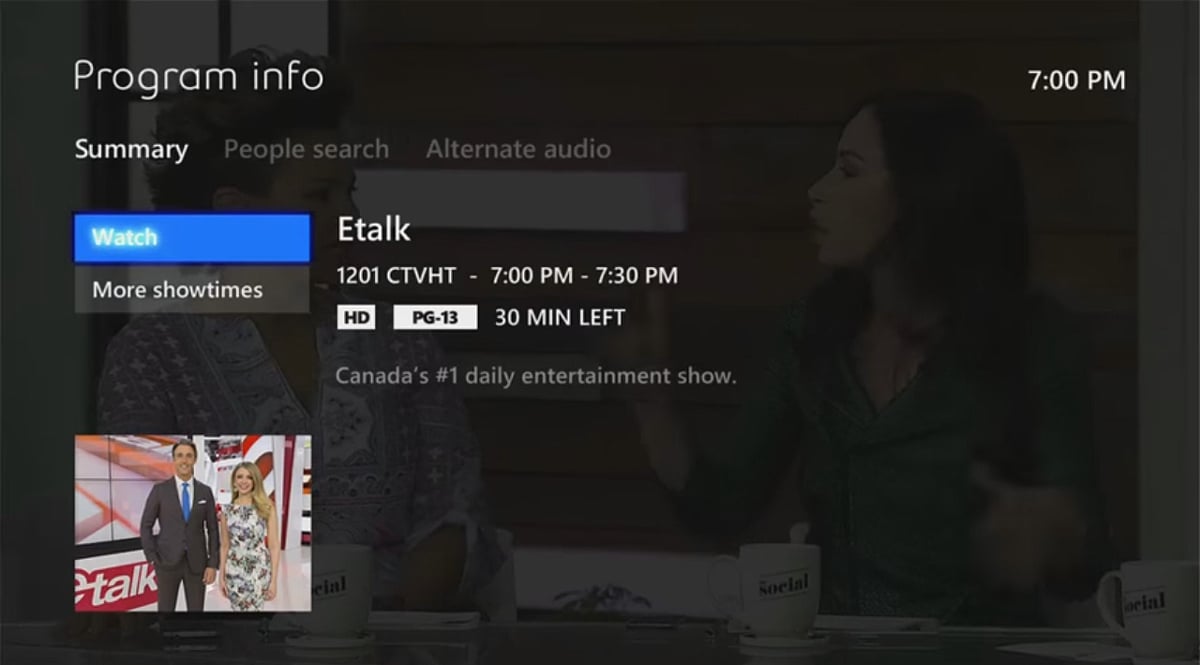 Položky Trending, Restart a přehrávání služby Bell Fibe